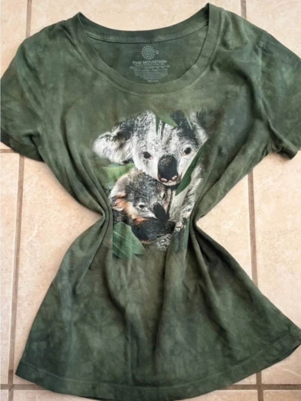 The Mountain Olive Green Koala Family Graphic Tee